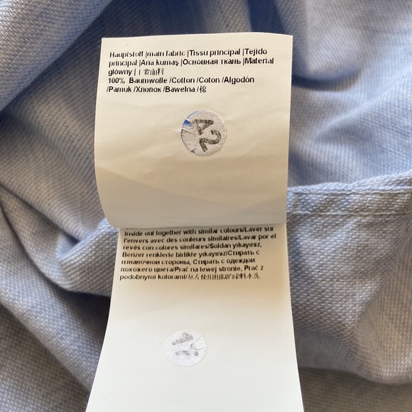 Strellson Sereno Slim-Fit Long-Sleeve Shirt Light Blue Size 17 - Picture 11 of 16